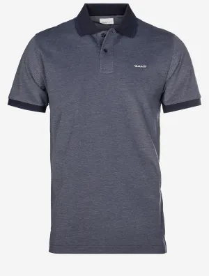 4-Colour Oxford Short Sleeve Piqué Polo Persian Blue