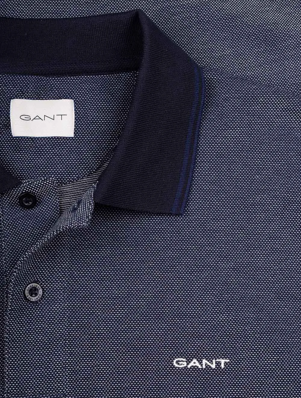 4-Colour Oxford Short Sleeve Piqué Polo Persian Blue