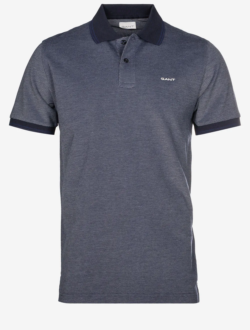 4-Colour Oxford Short Sleeve Piqué Polo Persian Blue