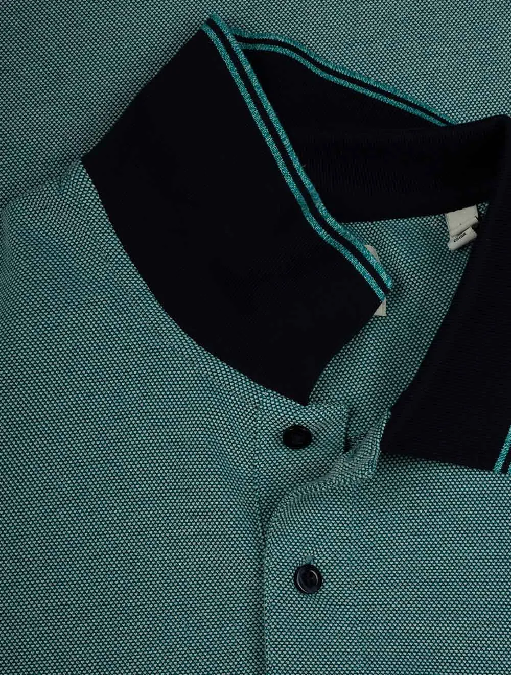 4-Colour Oxford Short Sleeve Piqué Polo Tropic Blue