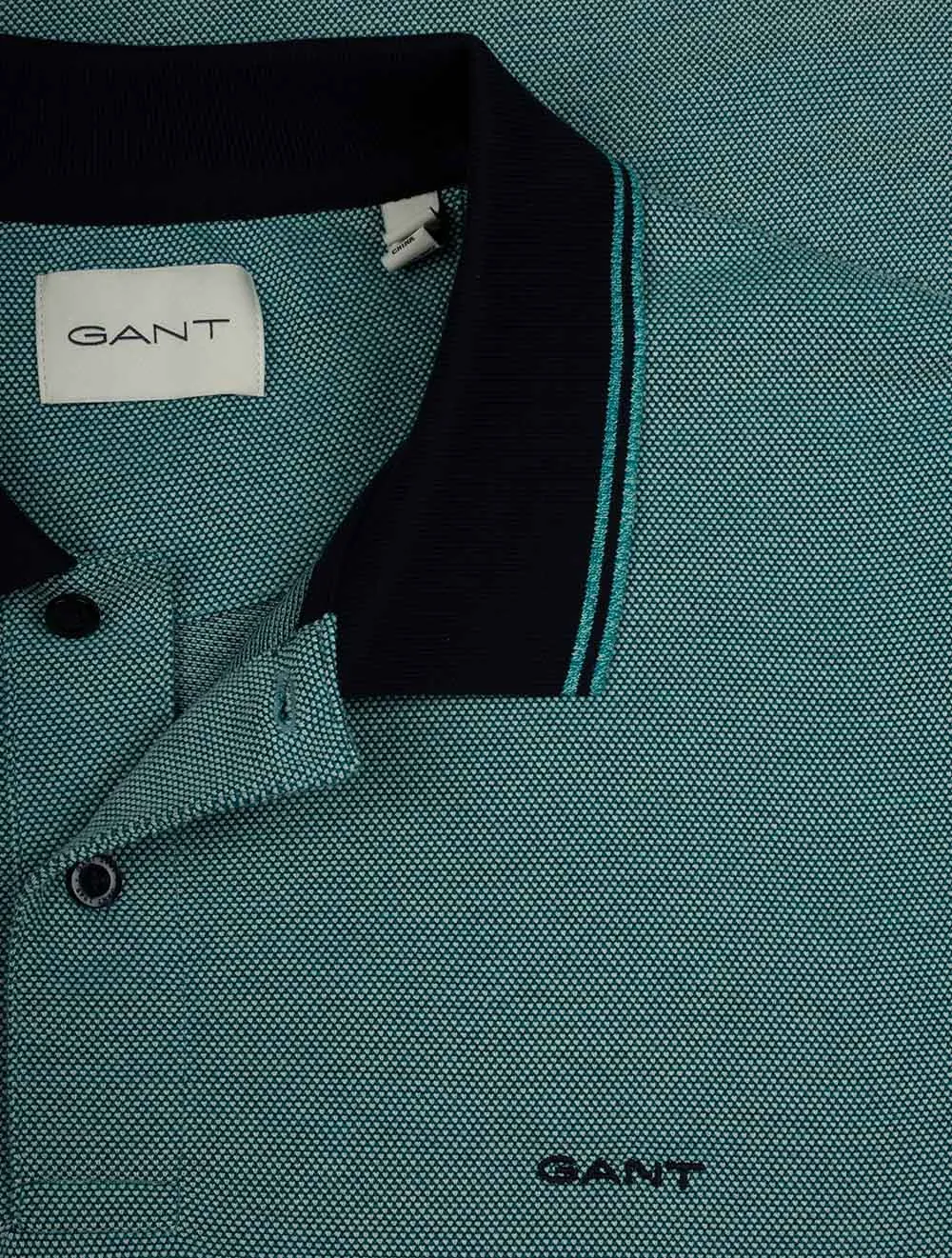 4-Colour Oxford Short Sleeve Piqué Polo Tropic Blue