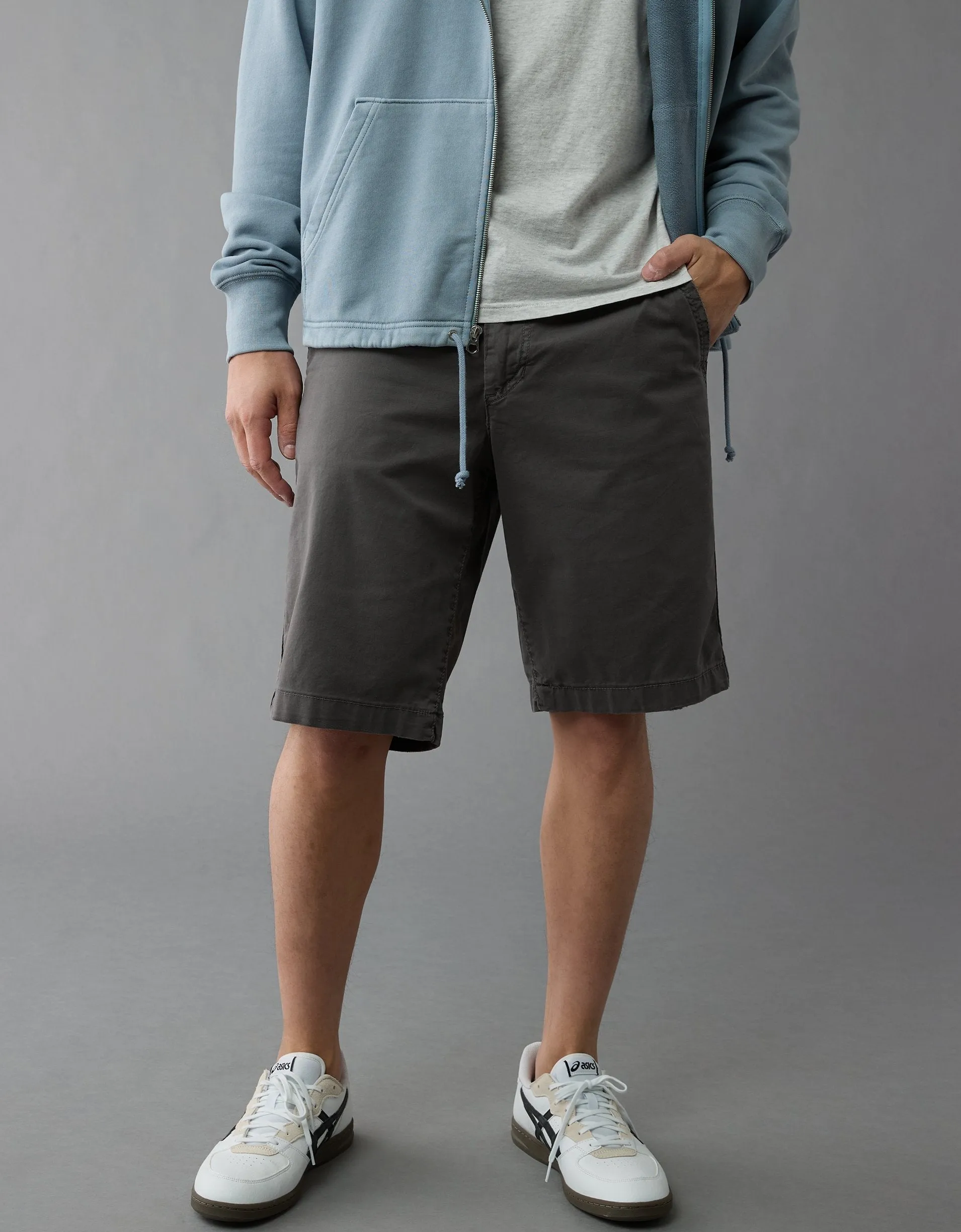 AE Flex 12" Longer Length Lived-In Khaki Short