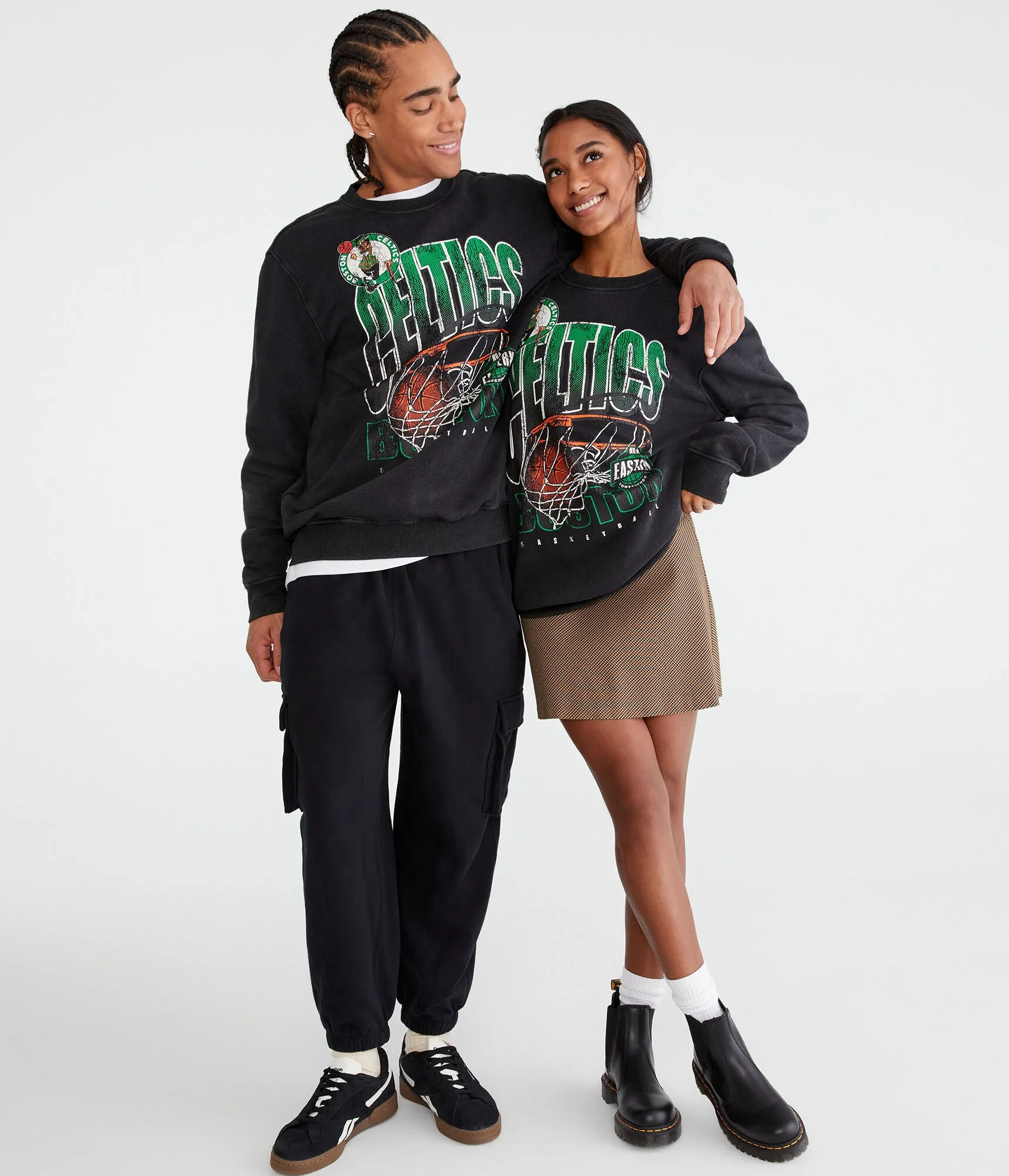 Aeropostale Boston Celtics Net Crew Sweatshirt