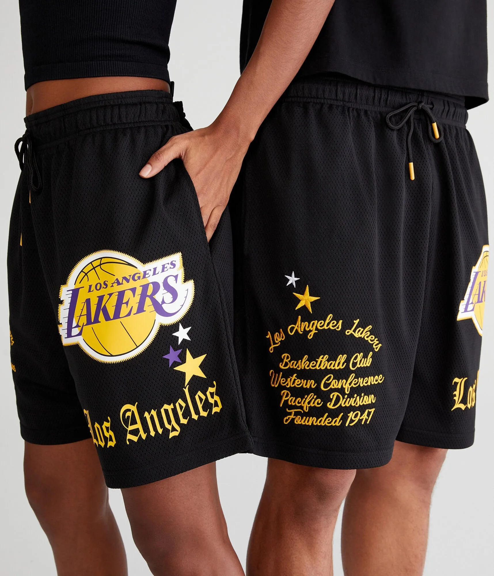 Aeropostale Los Angeles Lakers Mesh Shorts 6"