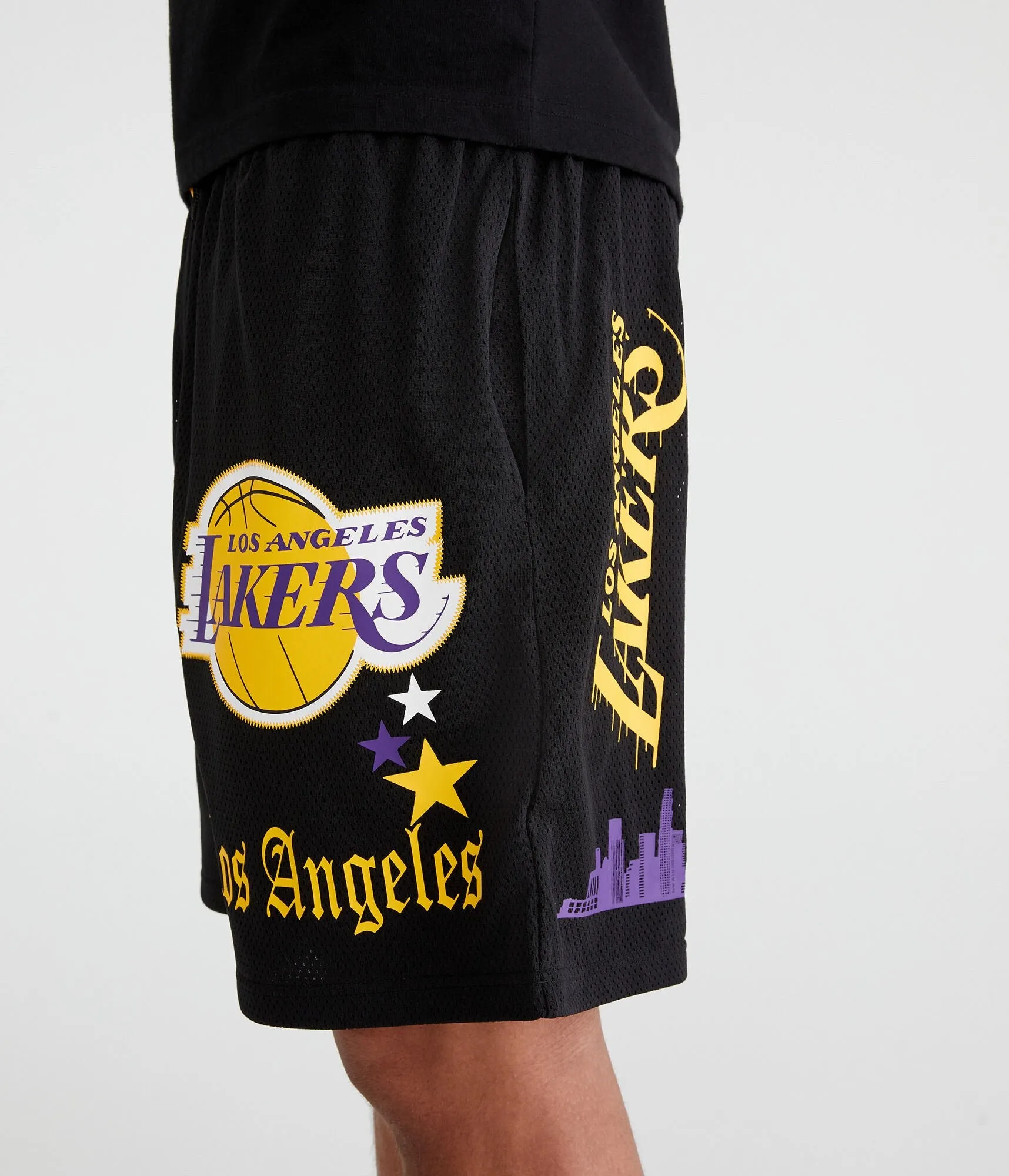 Aeropostale Los Angeles Lakers Mesh Shorts 6"