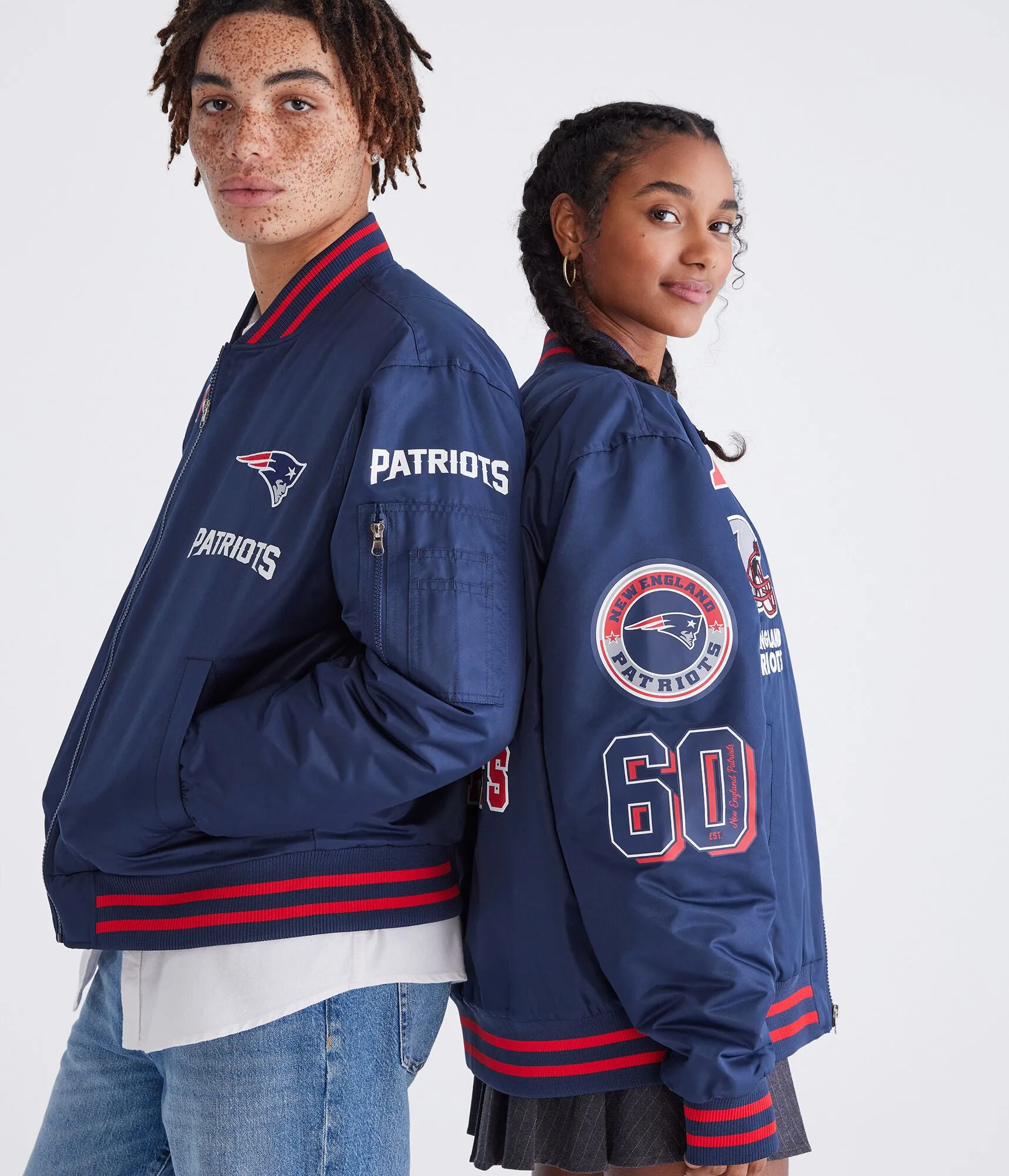 Aeropostale New England Patriots Helmet Bomber Jacket