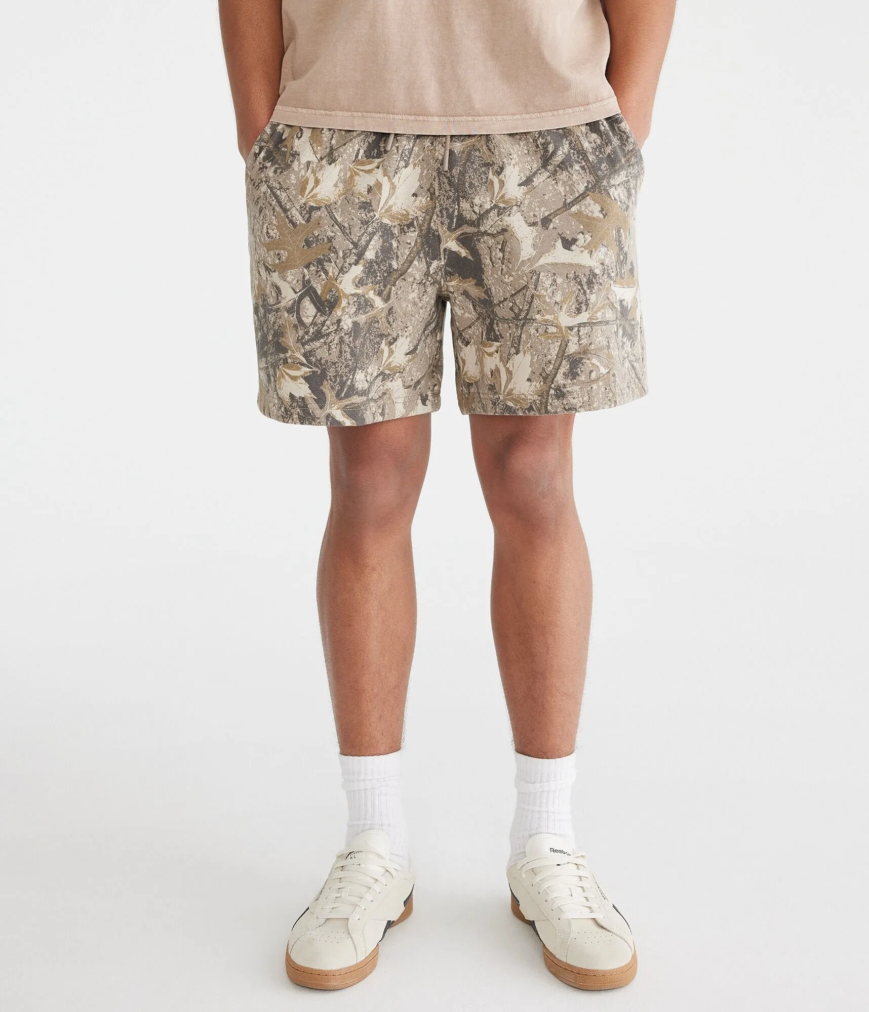 Aeropostale Woodland Camo Fleece Shorts 5.5"