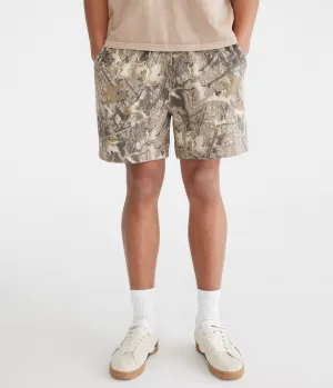 Aeropostale Woodland Camo Fleece Shorts 5.5"