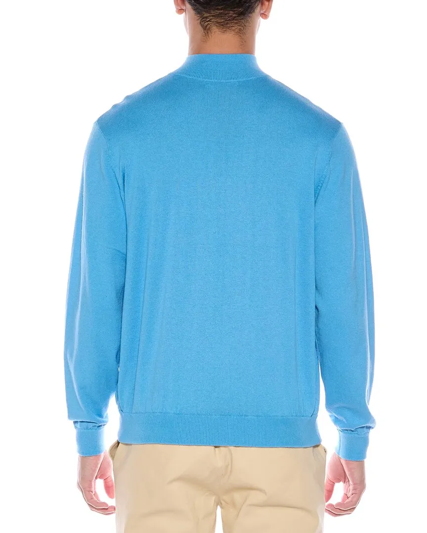 Alashan Cashmere-Blend 1/4-Zip Mock Neck Sweater