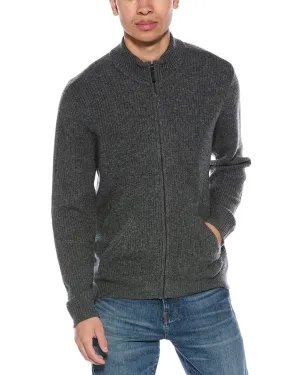 Alashan Wool & Cashmere-Blend Shaker Mock Neck Cardigan