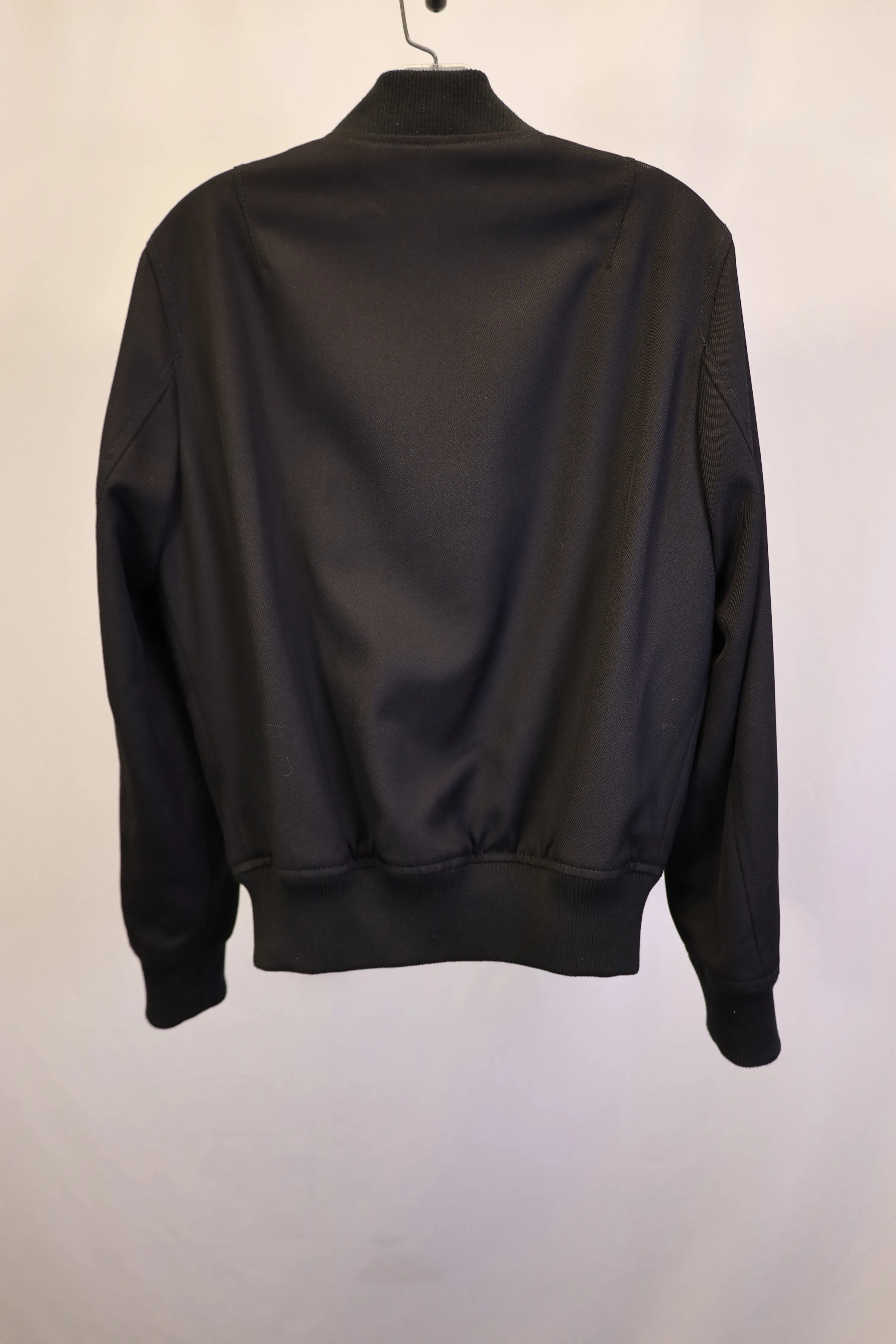 AMI Paris Twill Bomber Jacket in Black Polyester