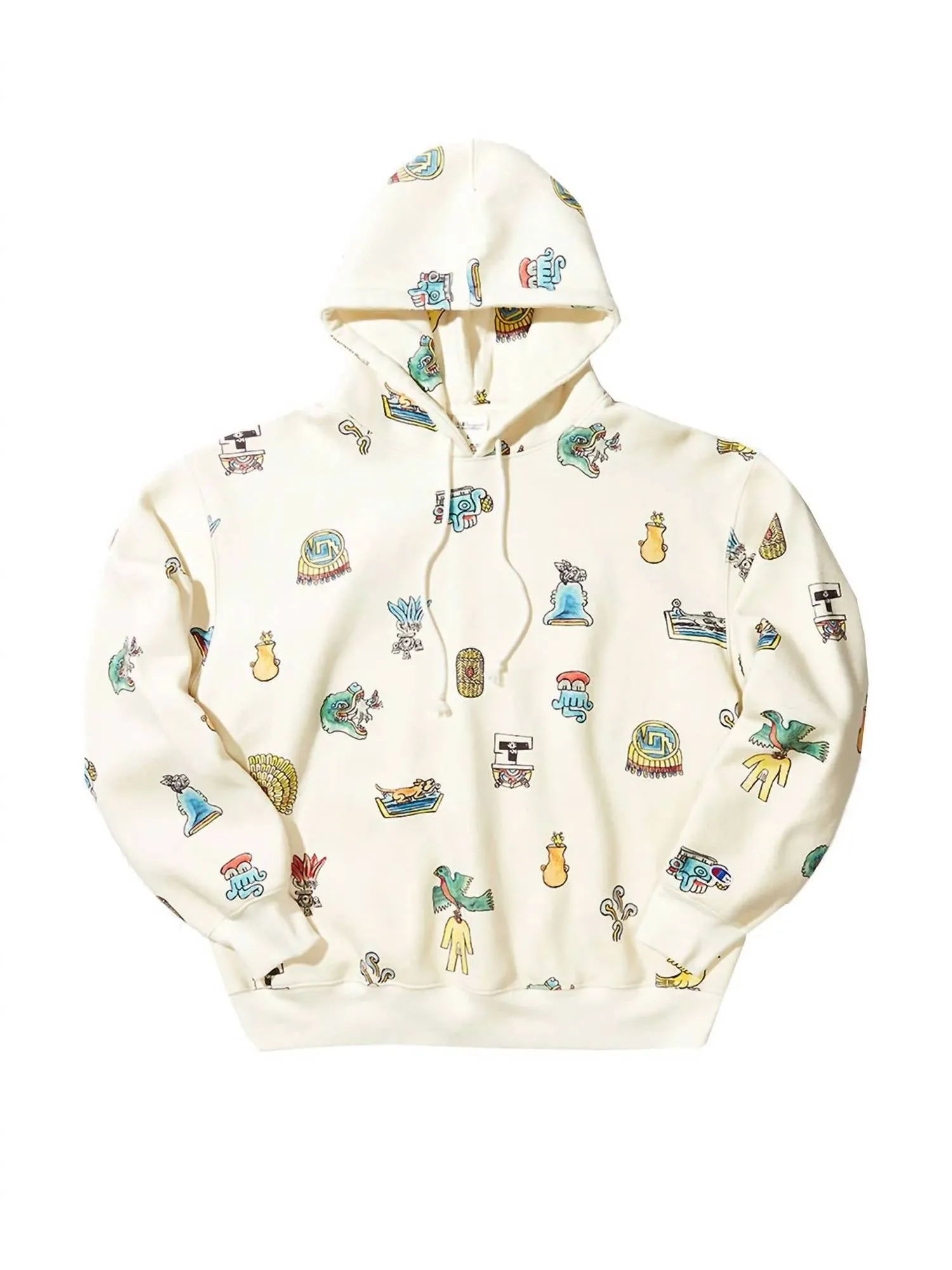 Angelo Baque Washed Hoodie In Beige