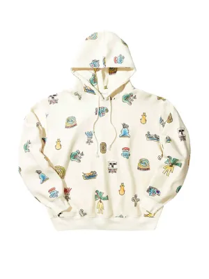 Angelo Baque Washed Hoodie In Beige