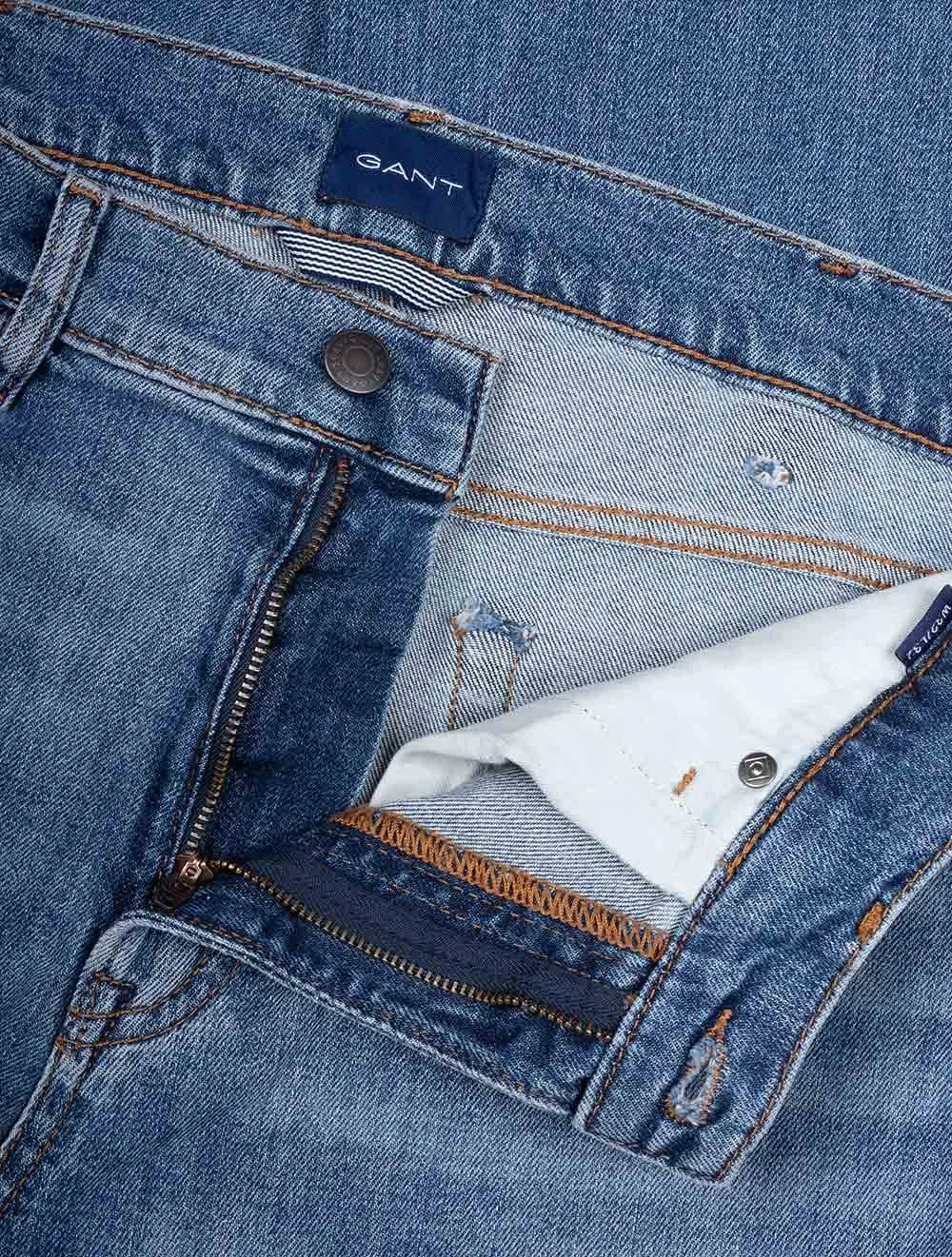 Arley Jeans Mid Blue Worn In