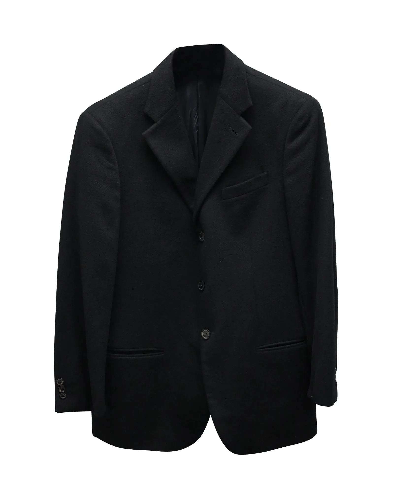 Armani Collezioni Single Breasted Blazer in Black Wool