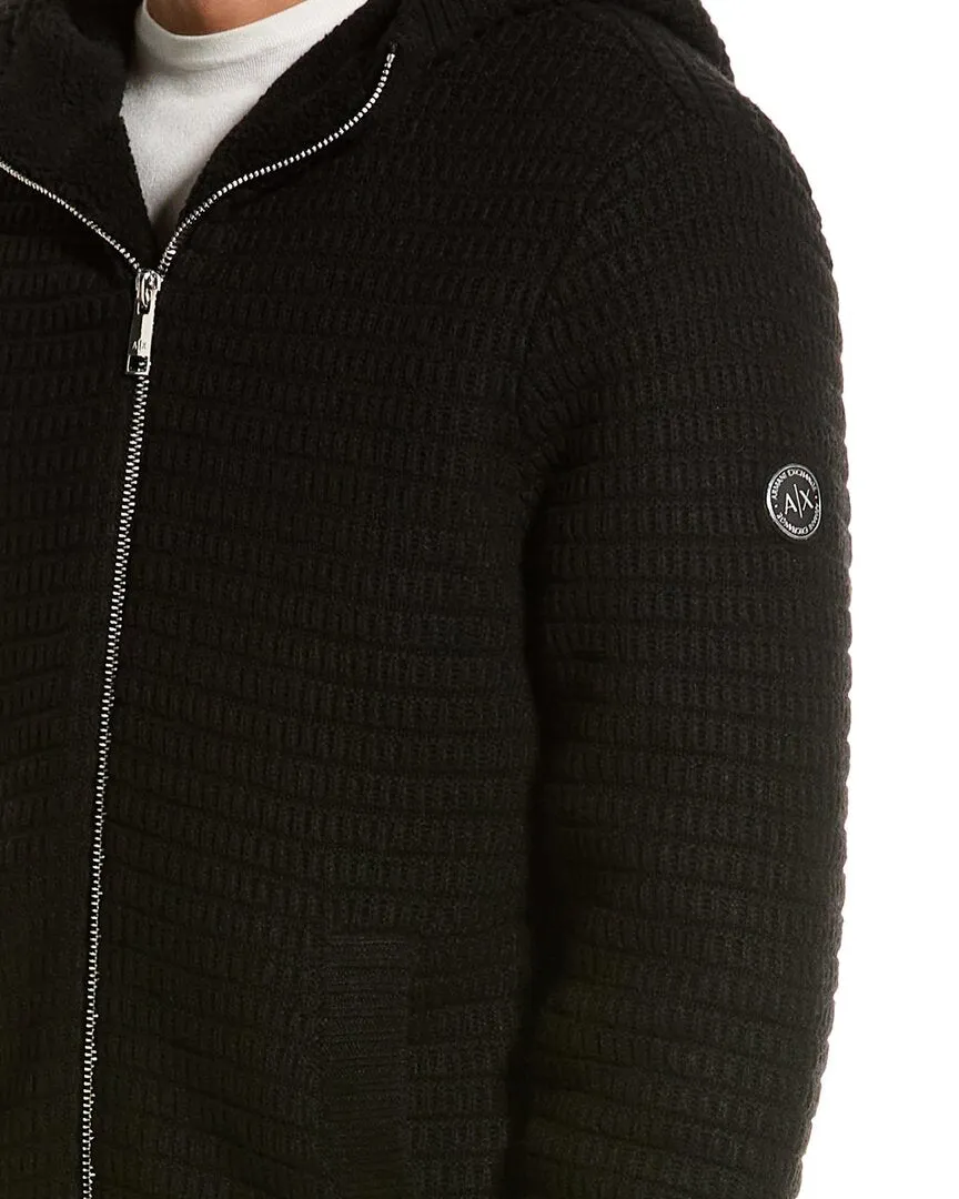 Armani Exchange Wool-Blend Knit Coat