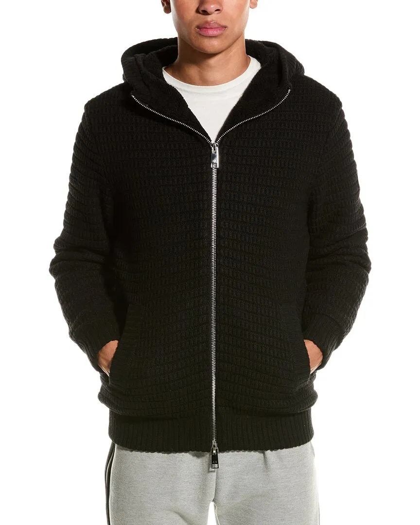 Armani Exchange Wool-Blend Knit Coat