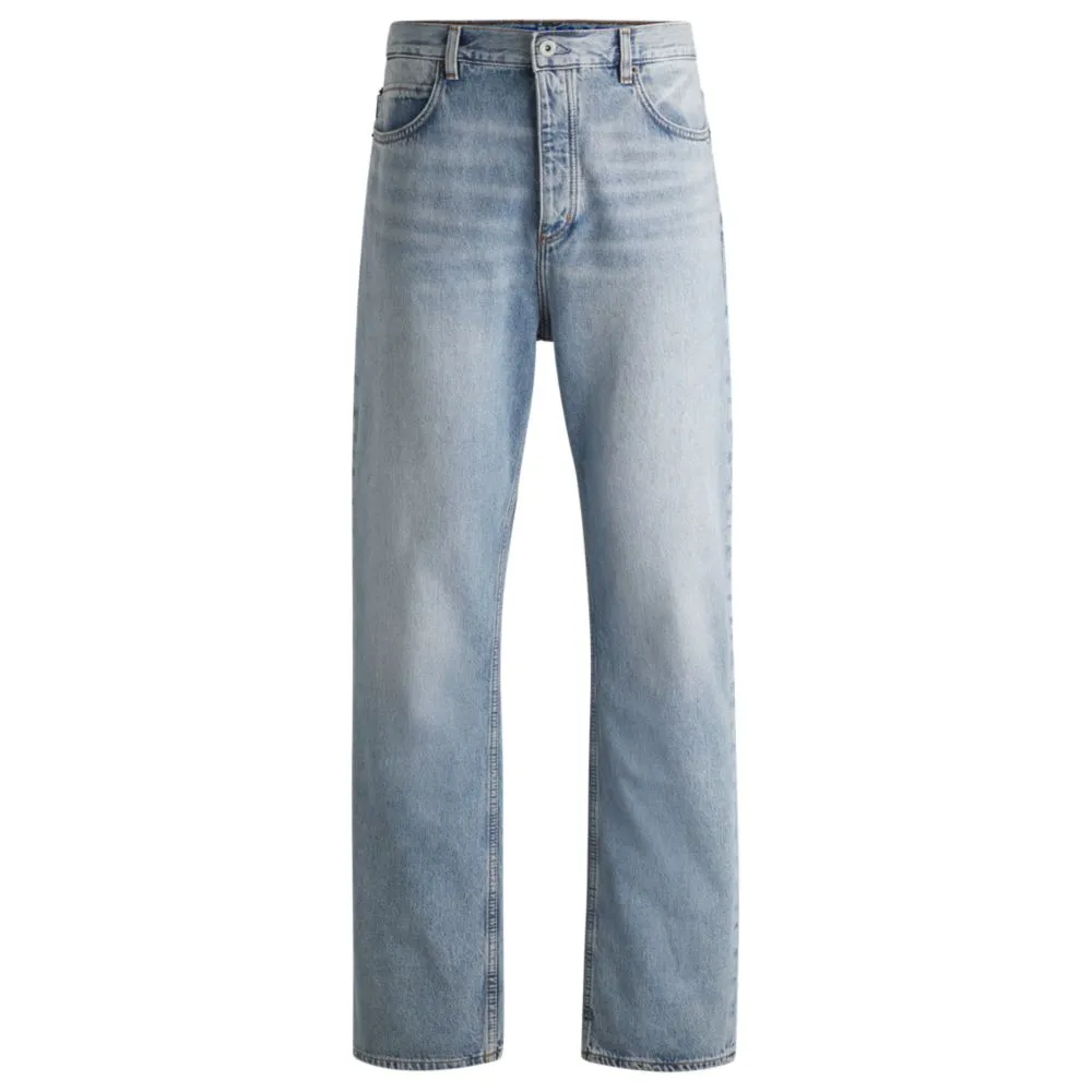 Baggy-fit jeans in heavyweight cotton denim