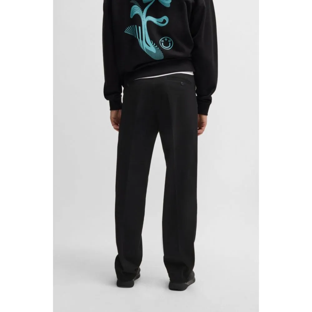 Baggy-fit trousers in cotton twill