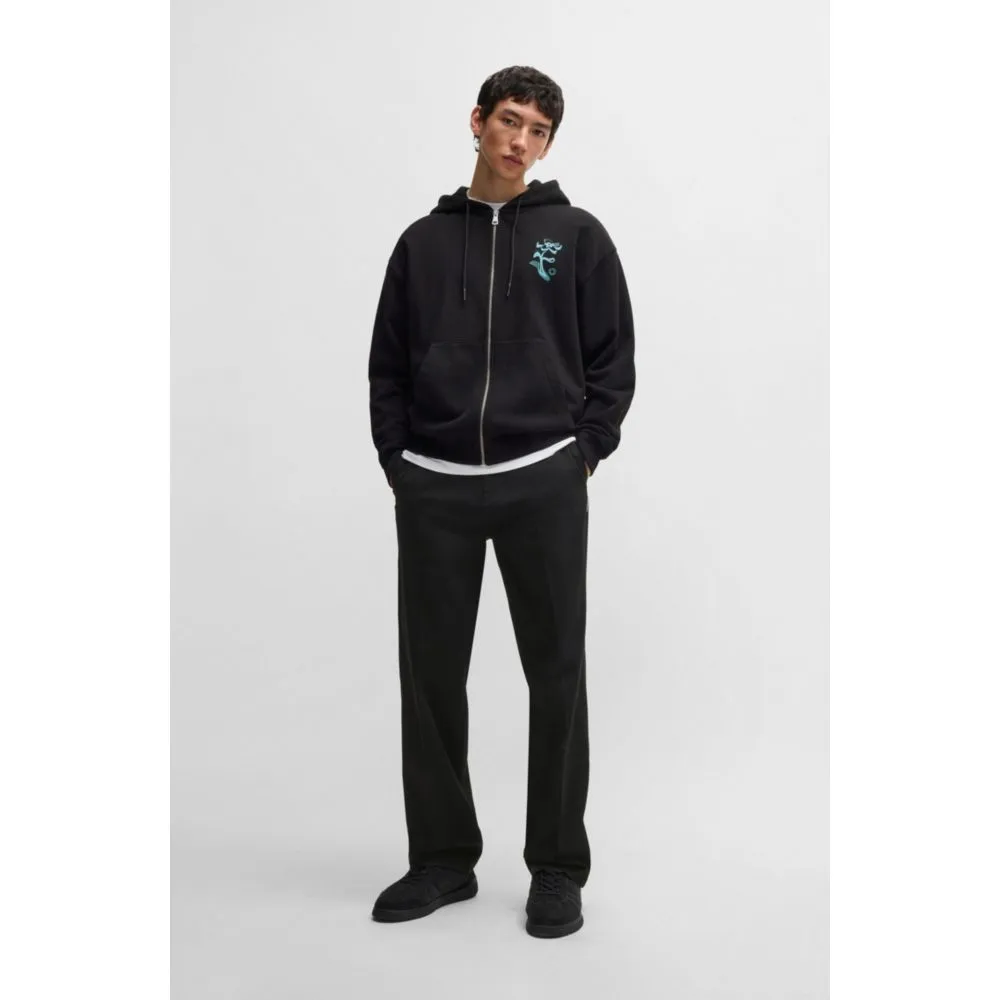 Baggy-fit trousers in cotton twill