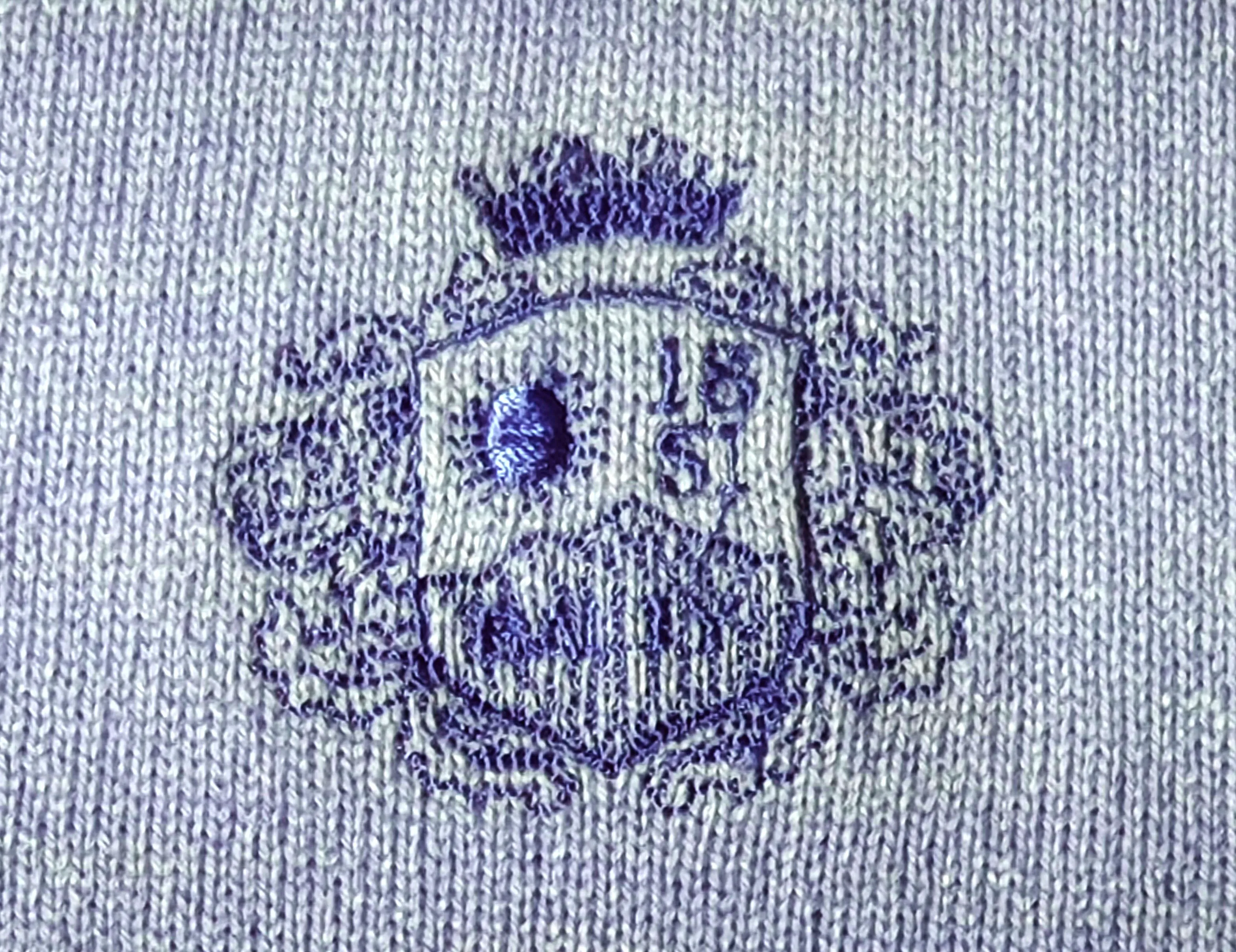Bally 6302915 Blue/Pink Logo Cashmere Knit Wool Vest