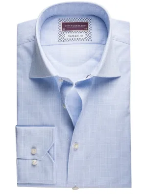 Blue Self Check Classic Fit Shirt Blue/tailo