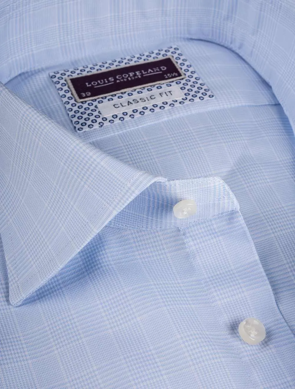 Blue Self Check Classic Fit Shirt Blue/tailo