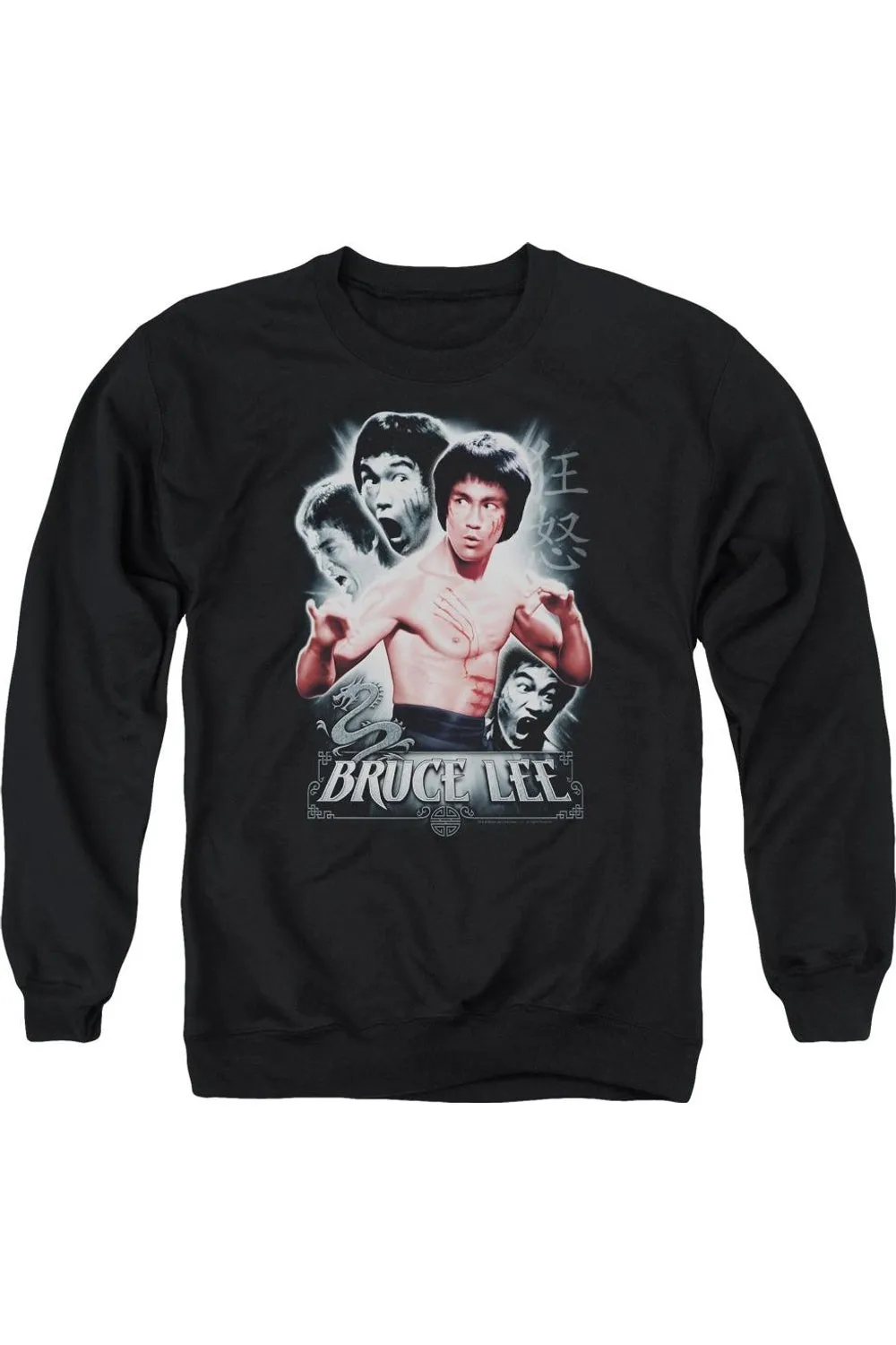 Bruce Lee Inner Fury Adult Crewneck Sweatshirt
