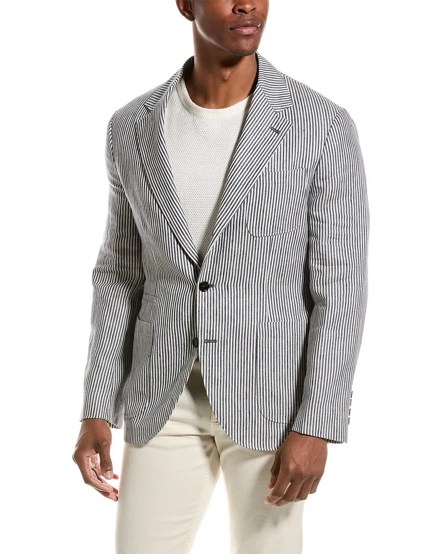 Brunello Cucinelli Linen & Wool-Blend Blazer