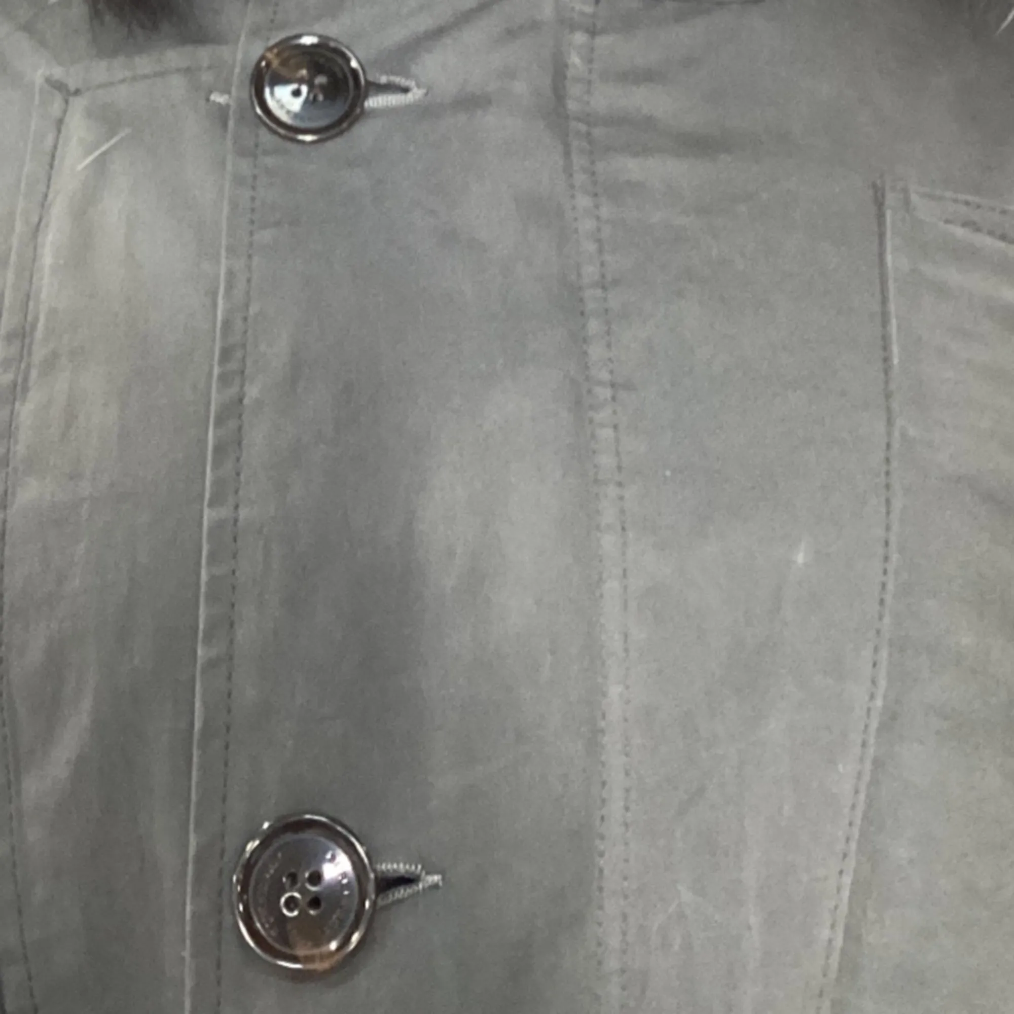 Burberry Brit Fur-lined Hooded Parka in Grey Acetate