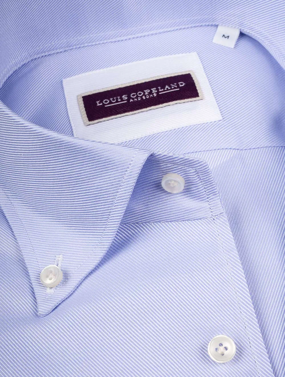 Buttondown Collar Twill Shirt Blue