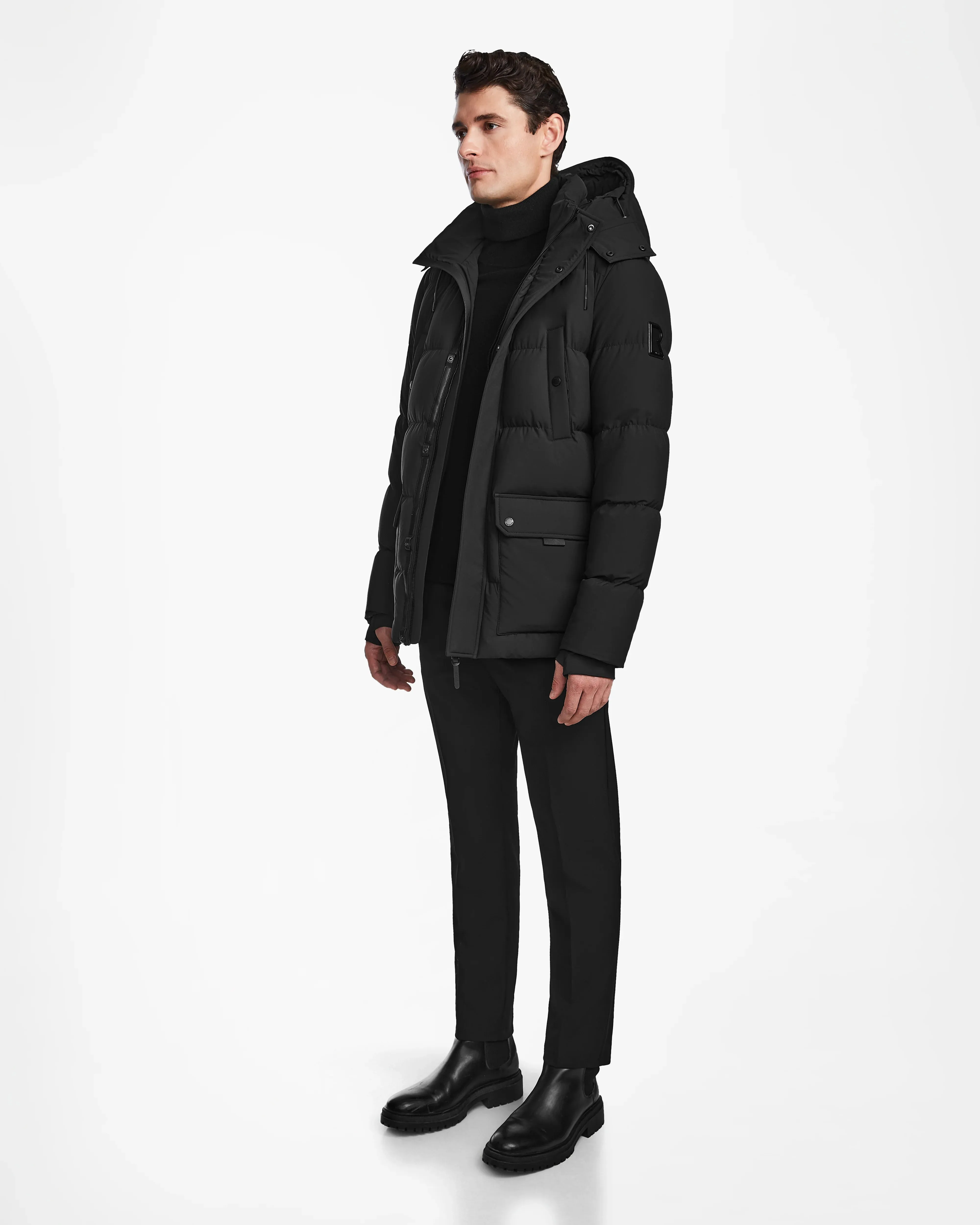 CARLOS MEN'S MATTE QUILTED DOWN PARKA
