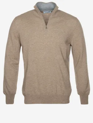 Cashmere Mock Neck Beige