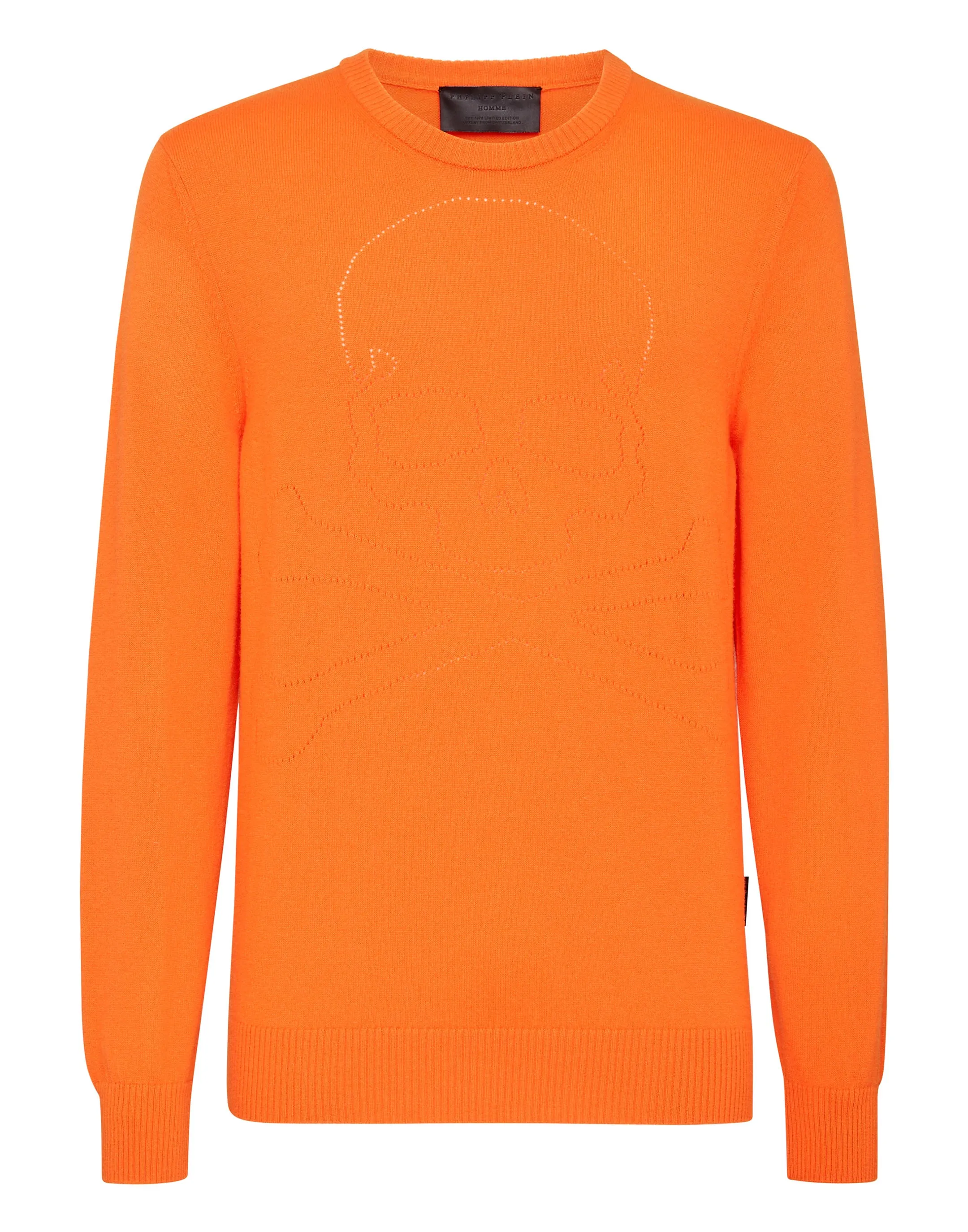 Cashmere Pullover Round Neck LS Skull and Plein