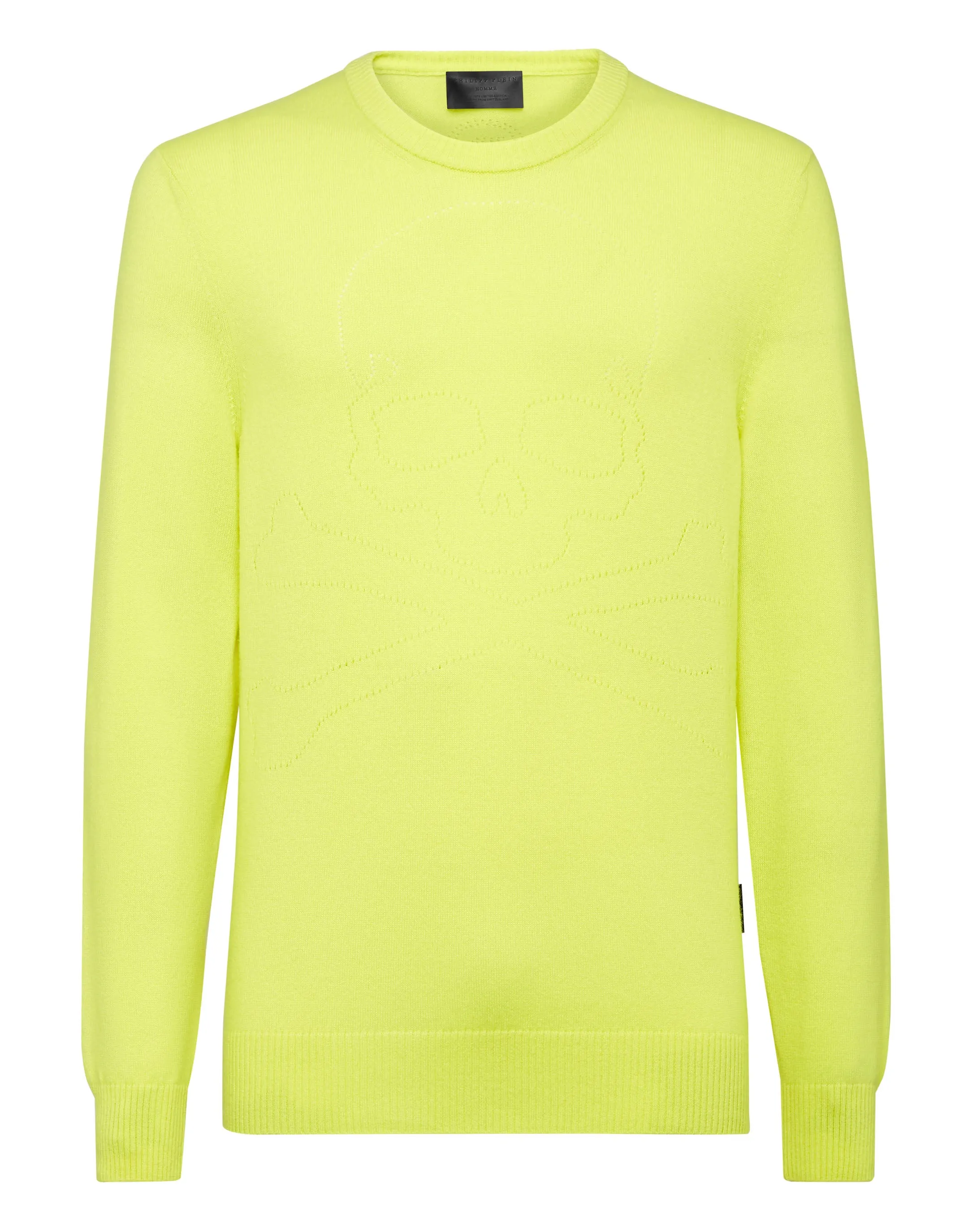 Cashmere Pullover Round Neck LS Skull and Plein