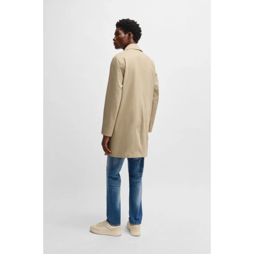 Classic-fit coat in cotton