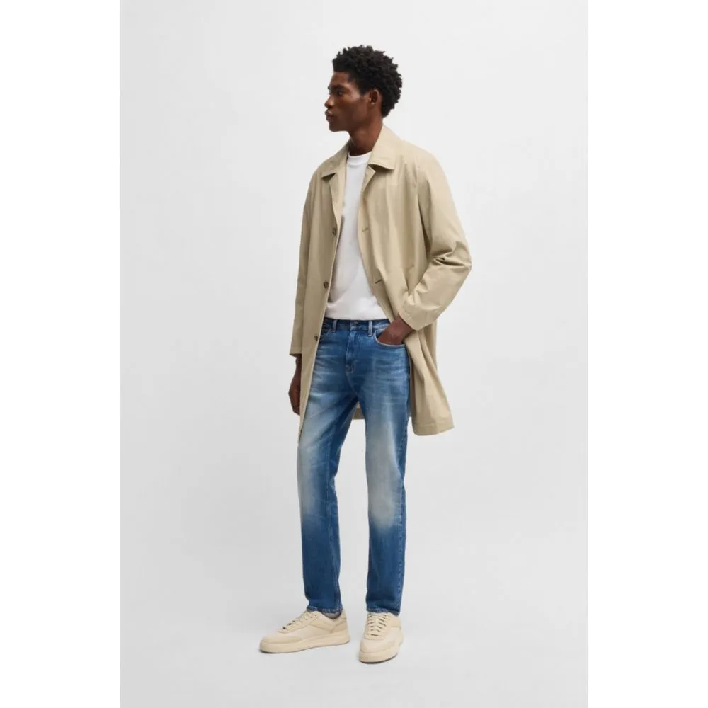 Classic-fit coat in cotton