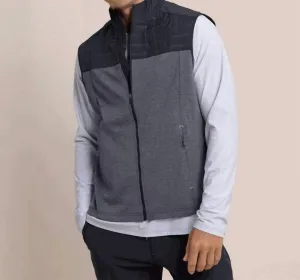 Coligny Quilted Vest In Caviar Black
