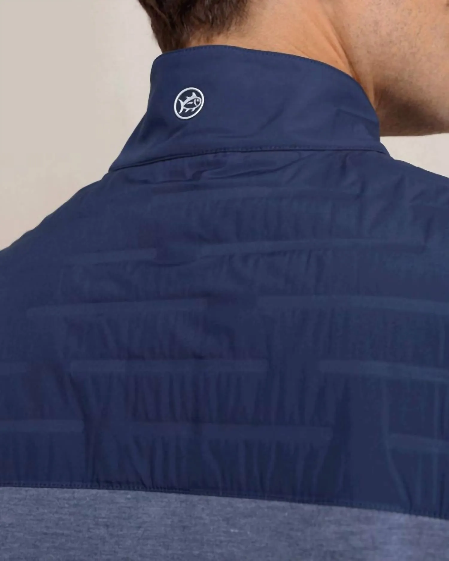 Coligny Quilted Vest In Dress Blue