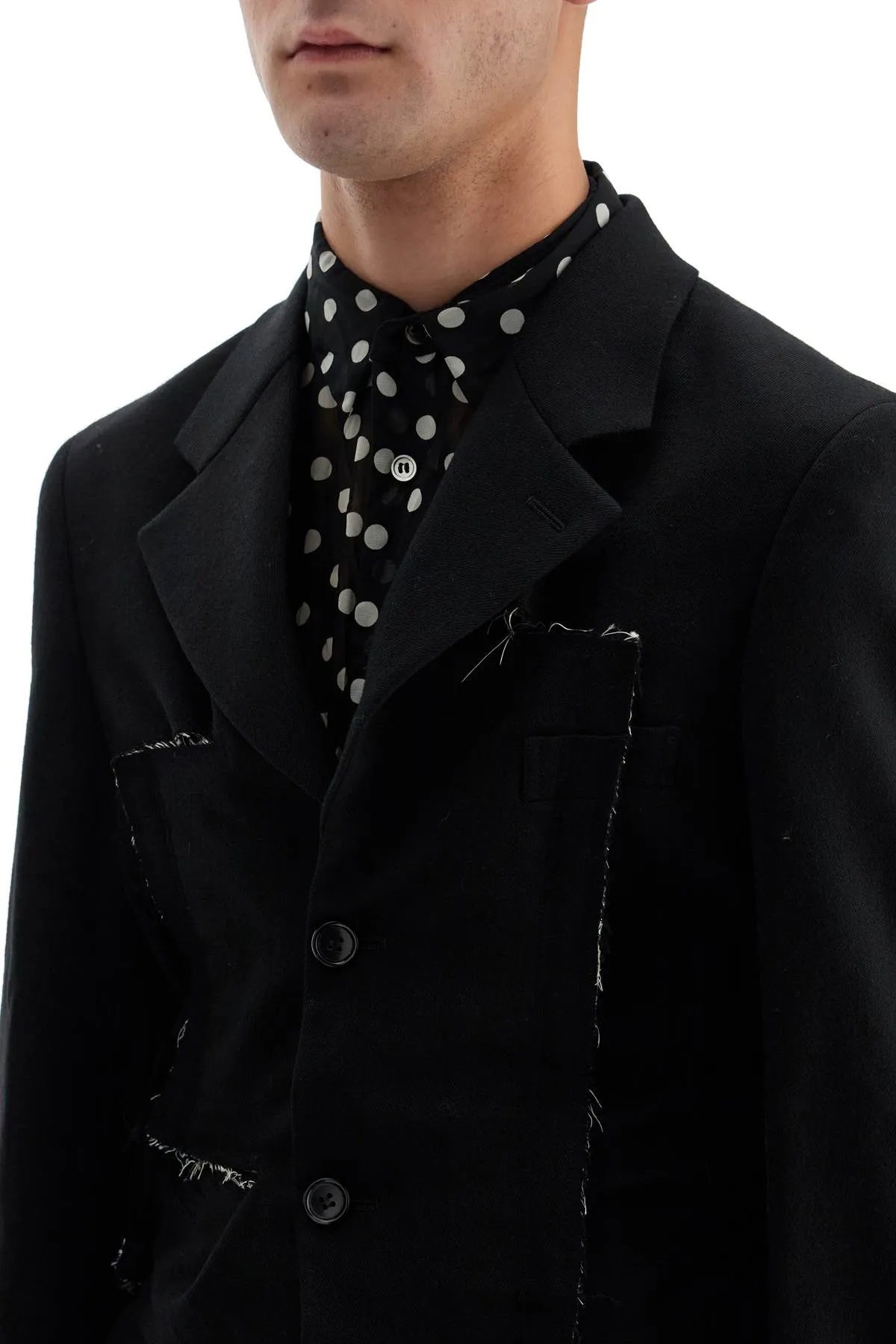 Comme Des Garcons Homme Plus Men's Reconstructed Effect Jacket