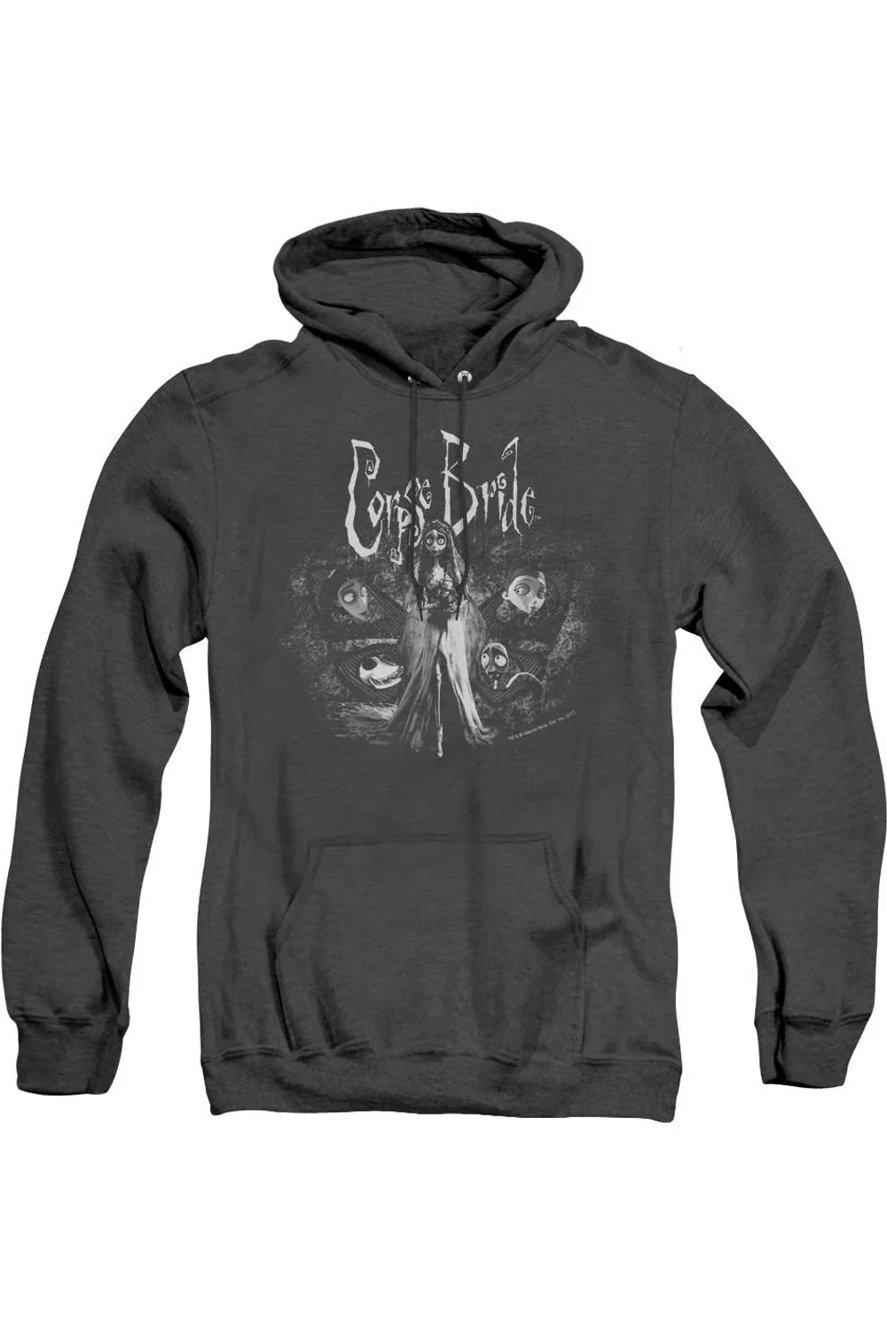 Corpse Bride Bride To Be Adult Heather Hoodie / Hooded Sweatshirt