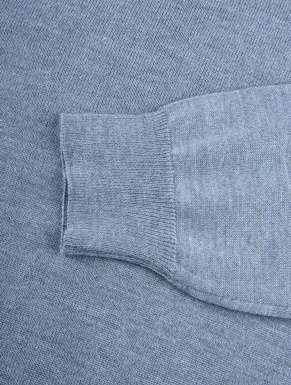 Crew Neck Merino Wool Jumper Light Blue