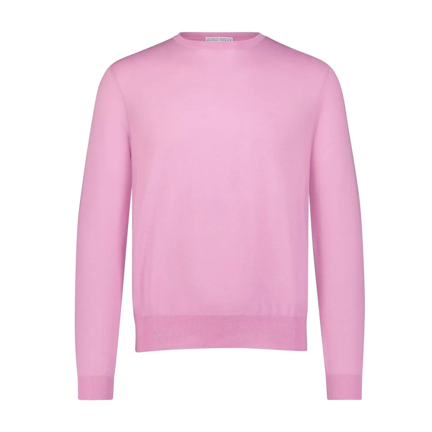 Crew Neck Sweater In Flamingo Pink