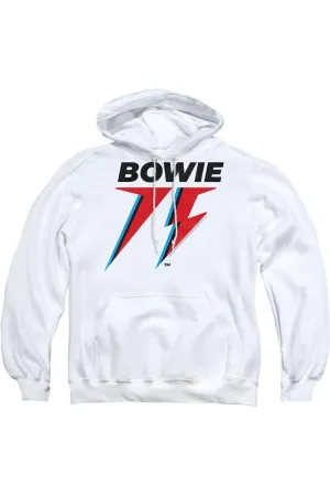David Bowie Bowie 75 Logo Adult Pull Over Hoodie