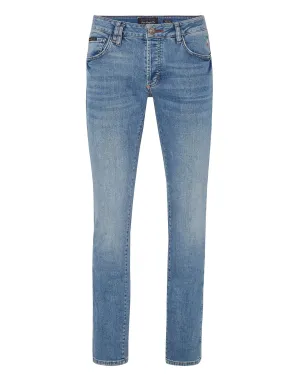 Denim Trousers Super Straight Cut Iconic Plein