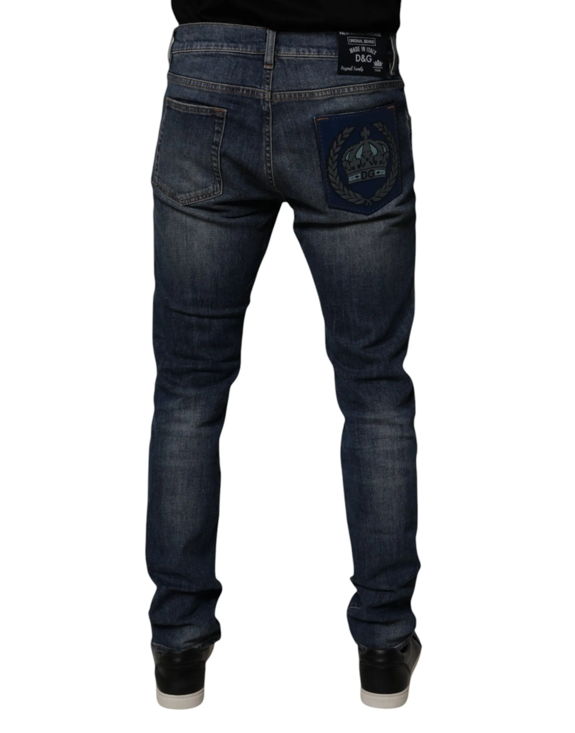 Dolce & Gabbana  Cotton Leather Skinny Men's Jeans