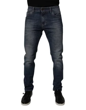 Dolce & Gabbana  Cotton Leather Skinny Men's Jeans