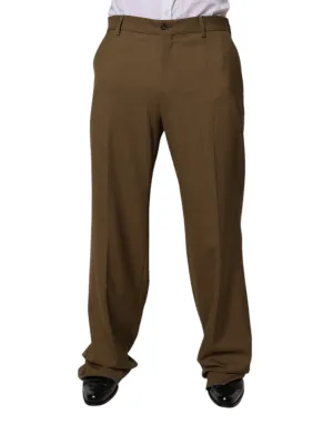 Dolce & Gabbana Wool Straight Formal Dress Men's Pants