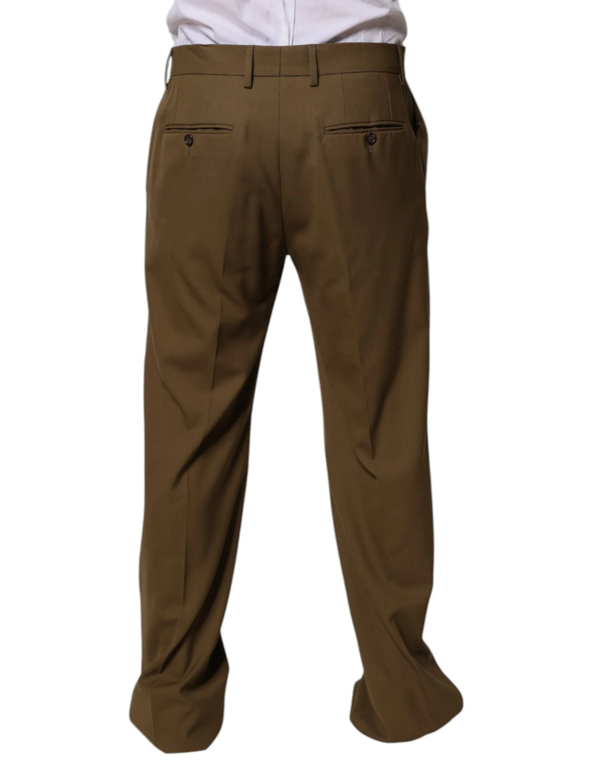 Dolce & Gabbana Wool Straight Formal Dress Men's Pants