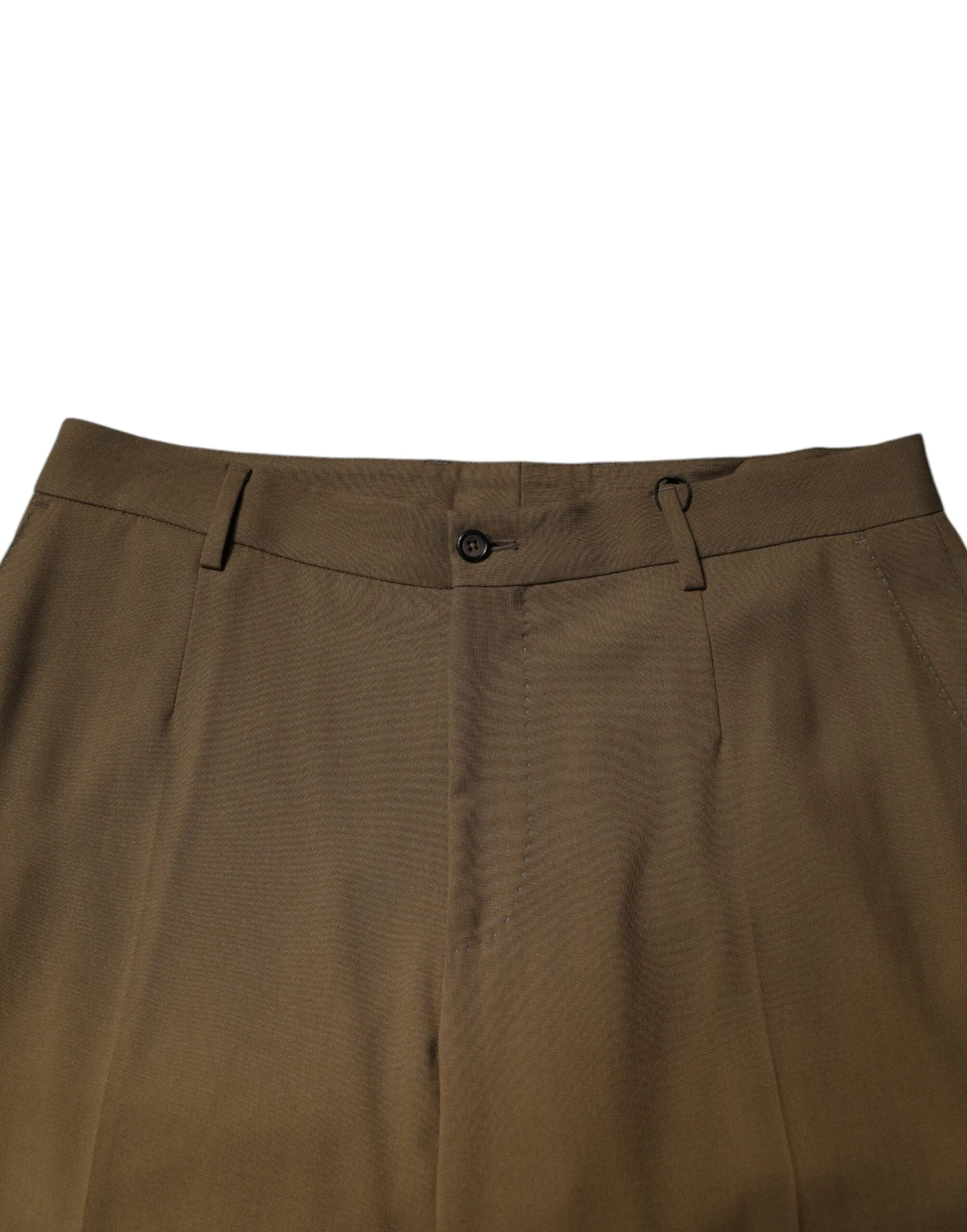 Dolce & Gabbana Wool Straight Formal Dress Men's Pants